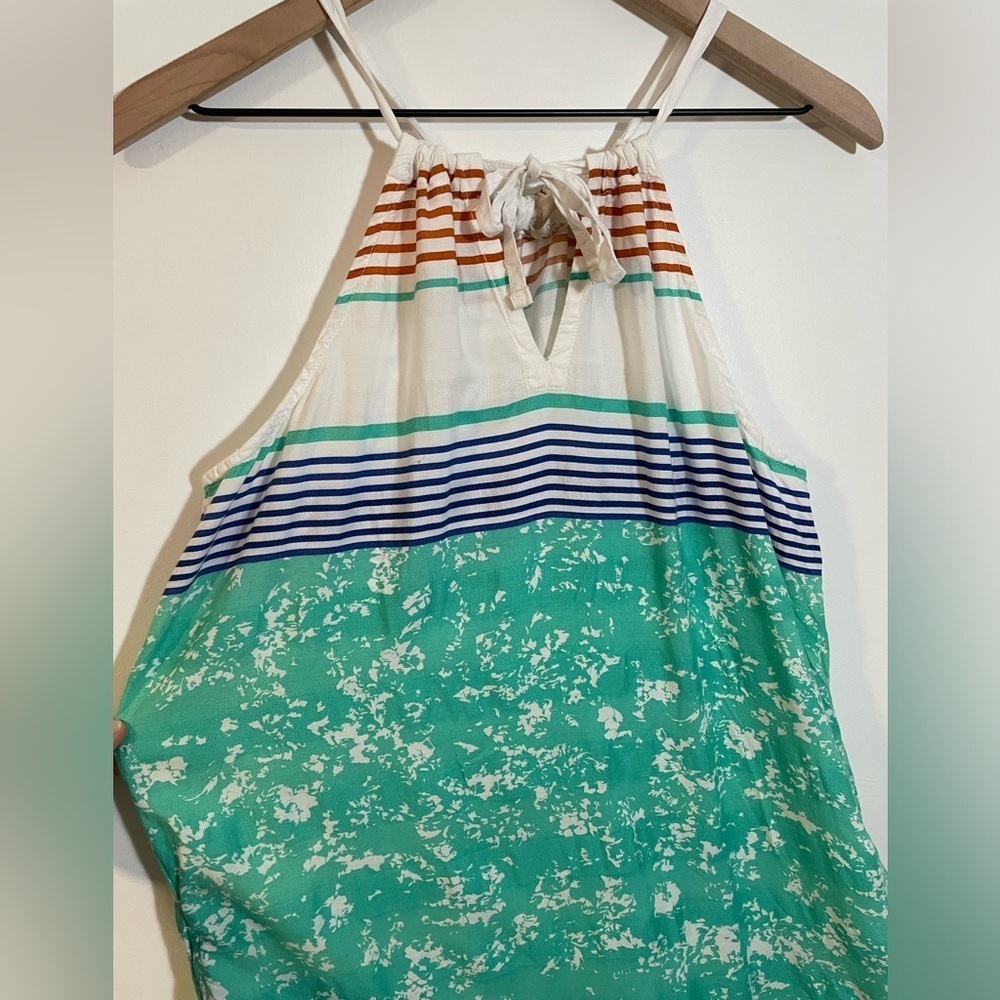 prAna Parisol Midi Dress Aqua Canopy Sleeveless Halter Size Medium Sundress - Picture 5 of 14